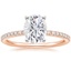 14K Rose Gold Ballad Half Coverage Diamond Ring (1/8 ct. tw.), smalltop view