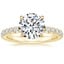 14K Yellow Gold Olympia Half Coverage Diamond Ring (1/2 ct. tw.), smalltop view
