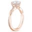 14K Rose Gold Petite Twisted Vine Hidden Halo Pavé Diamond Ring, smallside view