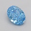 0.51 Ct. Fancy Vivid  Blue Oval Lab Grown Diamond
