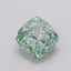1.08 Ct. Fancy Vivid  Green Cushion Lab Grown Diamond