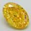 3.32 Ct. Fancy Vivid Yellow Oval Lab Grown Diamond