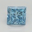 1.50 Ct. Fancy Vivid Blue Princess Lab Grown Diamond