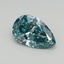 0.44 Ct. Fancy Intense Green Pear Lab Grown Diamond