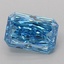 1.59 Ct. Fancy Vivid Blue Radiant Lab Grown Diamond