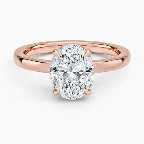 14K Rose Gold Dara Low-Profile Solitaire Ring