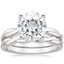 18KW Moissanite Twisted Vine Bridal Set, smalltop view