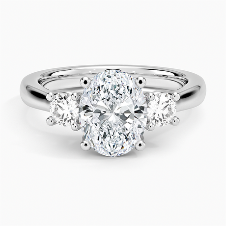 Three Stone Trellis Engagement Ring Setting