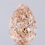 7.51 Ct. Light Pinkish Brown Pear Lab Grown Diamond