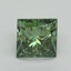 0.92 Ct. Fancy Vivid Pacific Green Princess Lab Grown Diamond