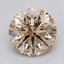3.04 Ct. Light  Brown Round Lab Grown Diamond