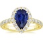 18K Yellow Gold Estelle Halo Diamond Ring (3/4 ct. tw.), smalltop view