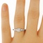 The Sweetheart Ring, smalltop view on a hand
