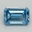 3.17 Ct. Fancy Vivid Malibu Blue Emerald Lab Grown Diamond