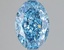 1.53 Ct. Fancy Vivid Blue Oval Lab Grown Diamond