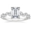 18K White Gold Hyacinth Diamond Ring, smalltop view