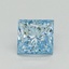0.88 Ct. Fancy Vivid Blue Princess Lab Grown Diamond