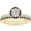 18K Yellow Gold Waverly Diamond Ring with Black Diamond Accents with Luxe Ballad Black Diamond Ring