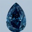 2.58 Ct. Fancy Vivid Blue Pear Lab Grown Diamond