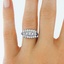 The Ravenna Ring, smalltop view on a hand