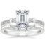18K White Gold Luxe Tapered Baguette Diamond Ring (1/4 ct. tw.) with Tapered Baguette Diamond Ring