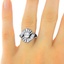The Minuet Ring, smalltop view on a hand