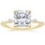 18K Yellow Gold Aimee 1.4mm Diamond Ring, smalltop view