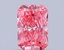 0.62 Ct. Fancy Vivid Pink Radiant Lab Grown Diamond