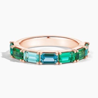 Luxe Spring Ombre Emerald Cut Ring
