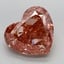 1.60 Ct. Fancy Vivid Brownish Pink Heart Lab Grown Diamond