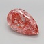 3.23 Ct. Fancy Vivid Pink Pear Lab Grown Diamond