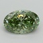 4.23 Ct. Fancy Vivid Green Oval Lab Grown Diamond