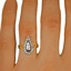 The Moira Ring, smallzoomed in top view on a hand