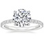 18K White Gold Amelie Three-Quarter Coverage Diamond Ring, smalltop view