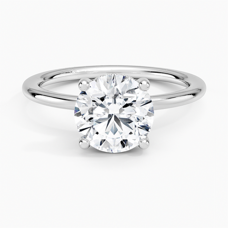18K White Gold Gwen Perfect Fit Hidden Halo Diamond Ring