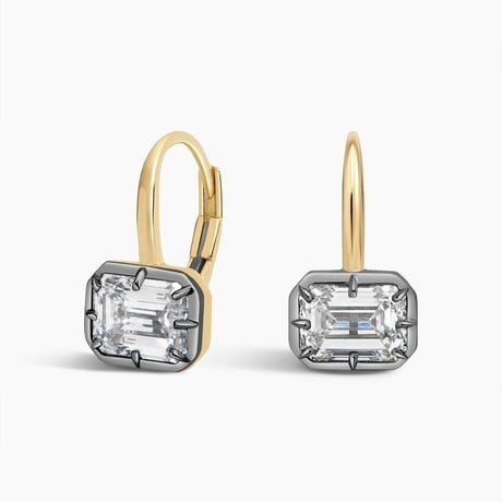 Harper Emerald-Cut Lab Diamond Drop Earrings (2 ct. tw.)