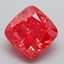 1.76 Ct. Fancy Vivid Orangy Pink Cushion Lab Grown Diamond