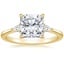 18K Yellow Gold Aria Three Stone Diamond Ring (1/10 ct. tw.), smalltop view