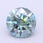 1.77 Ct. Fancy Intense Blue Green Round Lab Grown Diamond