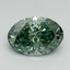 3.26 Ct. Fancy Vivid Green Oval Lab Grown Diamond