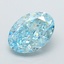 2.64 Ct. Fancy Vivid  Blue Oval Lab Grown Diamond