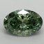 2.07 Ct. Fancy Vivid Pacific Green Oval Lab Grown Diamond