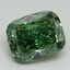 1.54 Ct. Fancy Vivid Green Cushion Lab Grown Diamond