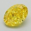 1.74 Ct. Fancy Vivid Yellow Oval Lab Grown Diamond