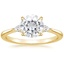 18K Yellow Gold Aria Three Stone Diamond Ring (1/10 ct. tw.), smalltop view