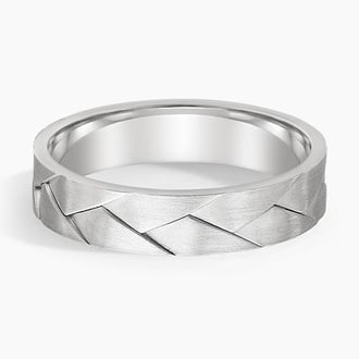 Lassen 5mm Wedding Ring in 18K White Gold