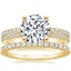 18K Yellow Gold Fiona Double Band Diamond Ring with Bliss Diamond Ring (1/5 ct. tw.)