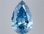 6.08 Ct. Fancy Vivid Blue Pear Lab Grown Diamond