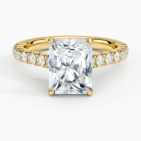 18K Yellow Gold Sienna Half Coverage Diamond Ring