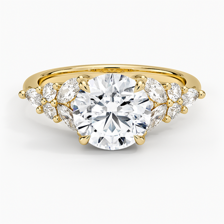 18K Yellow Gold Nadia Taper Diamond Ring